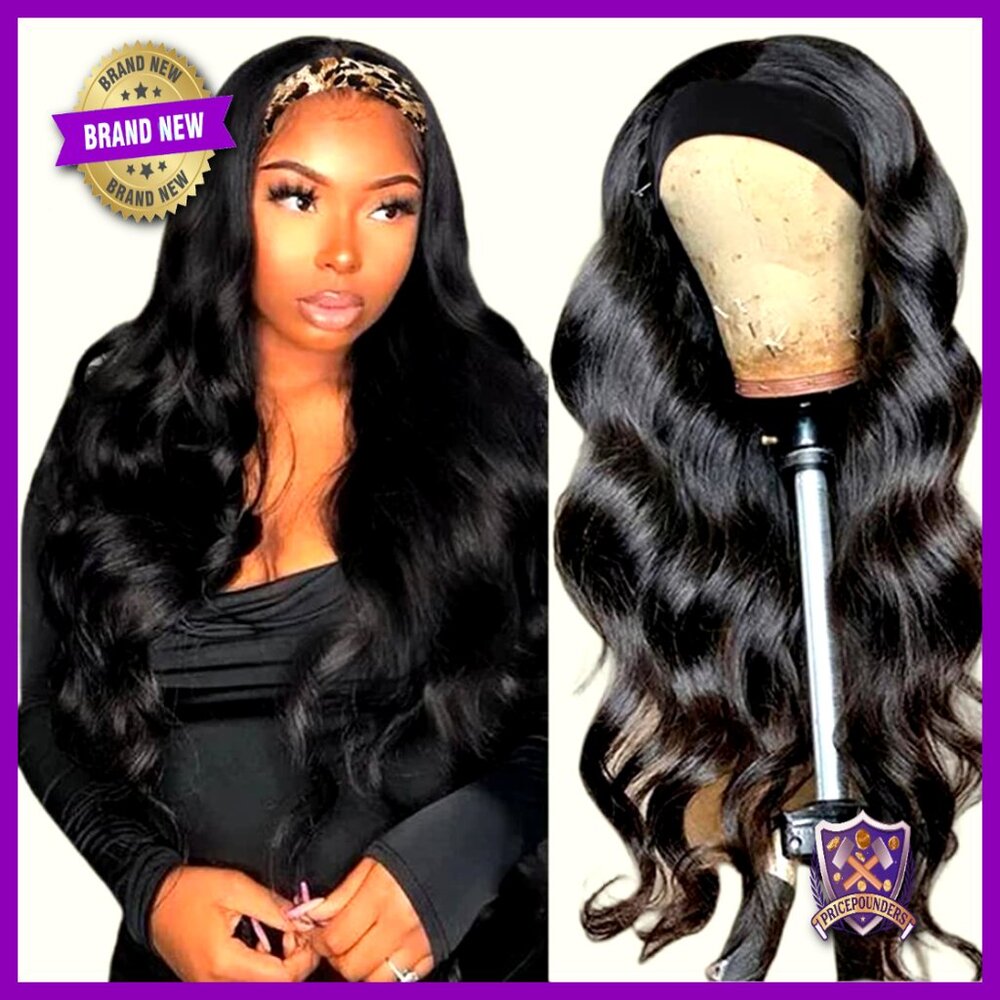 Headband Wig Human Hair 14 Inch 150% Density Glueless Brazilian Virgin Hair